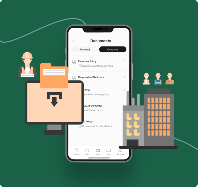 Share company wide documents with multiple staff members